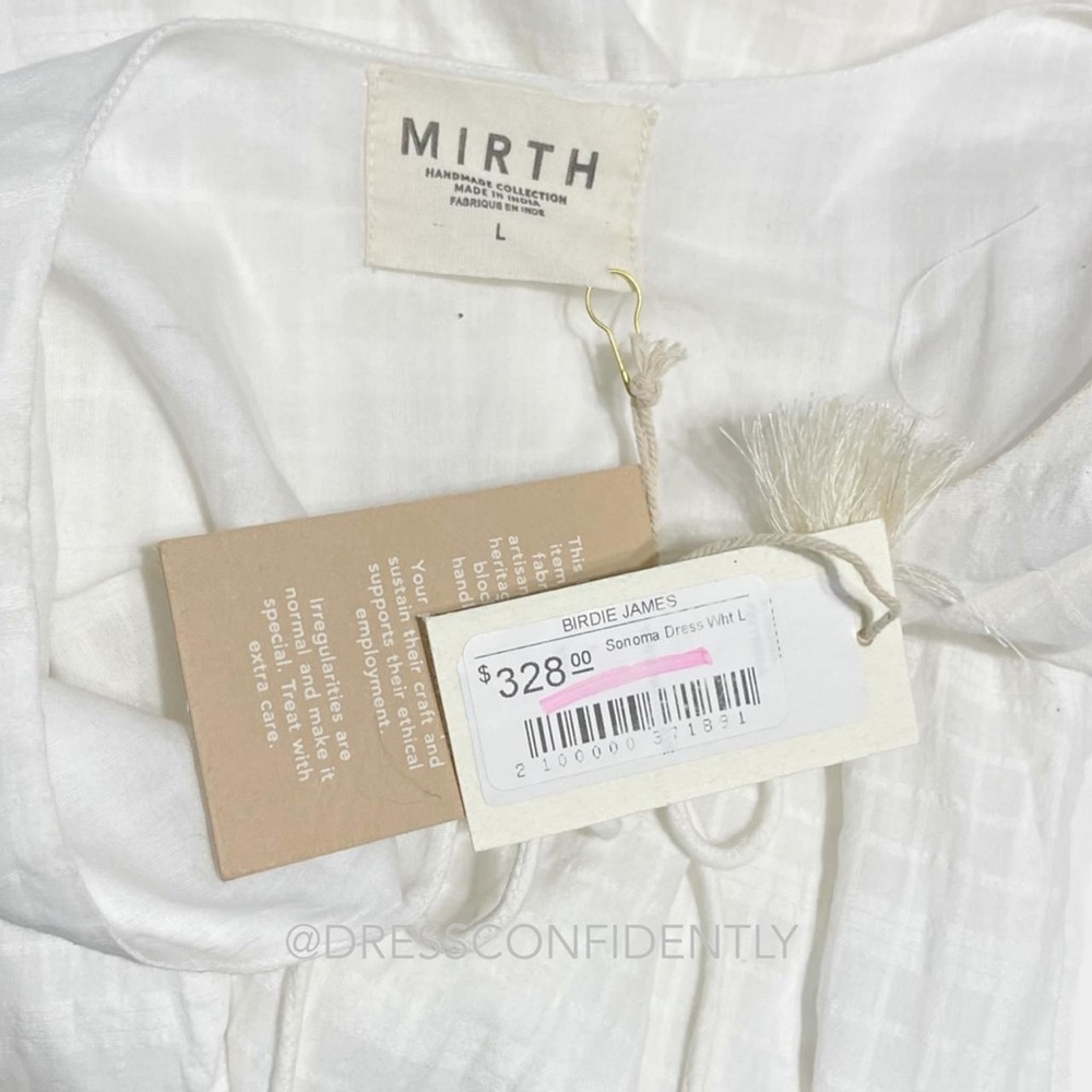 MIRTH Sonoma Dress - White Boxweave - Picture 5 of 5